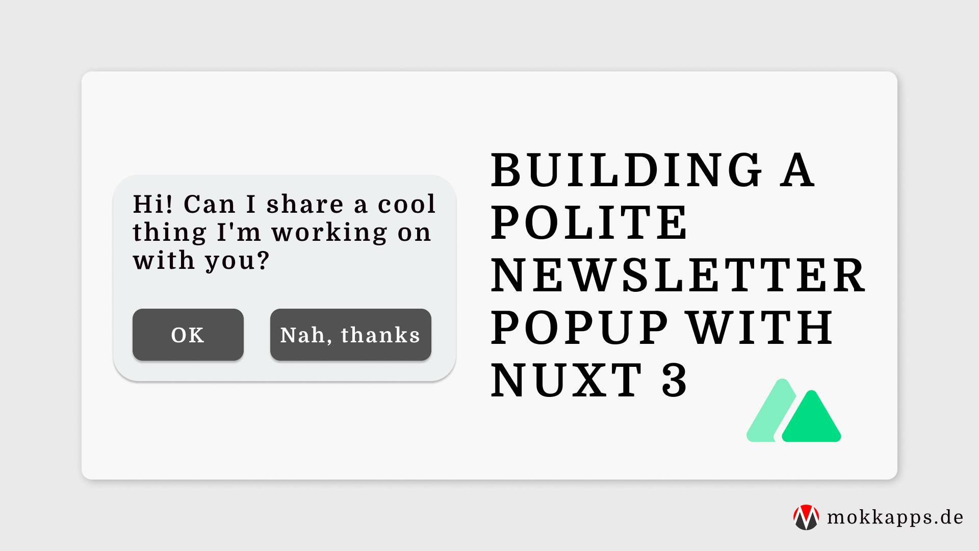 Building a Polite Newsletter Popup With Nuxt 3 Image