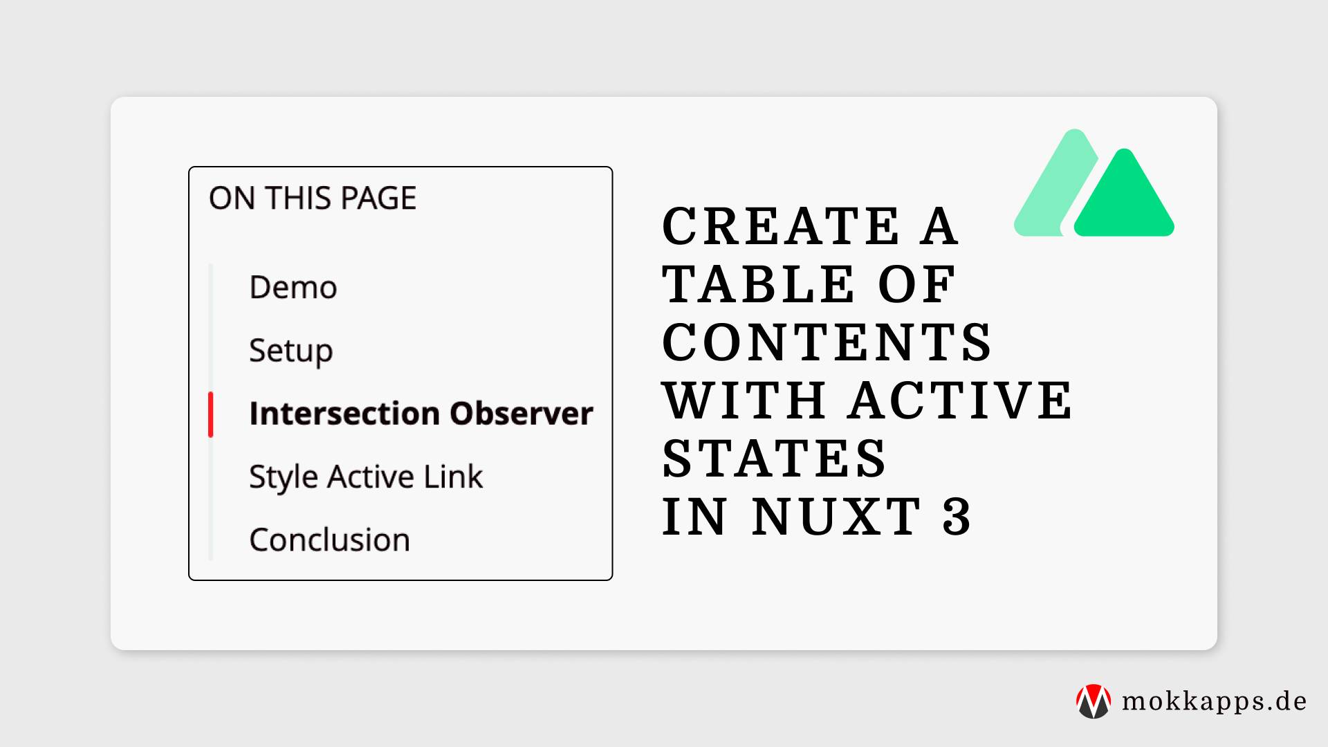 Create a Table of Contents With Active States in Nuxt 3 Image