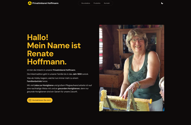 Privatimkerei Hoffmann Website