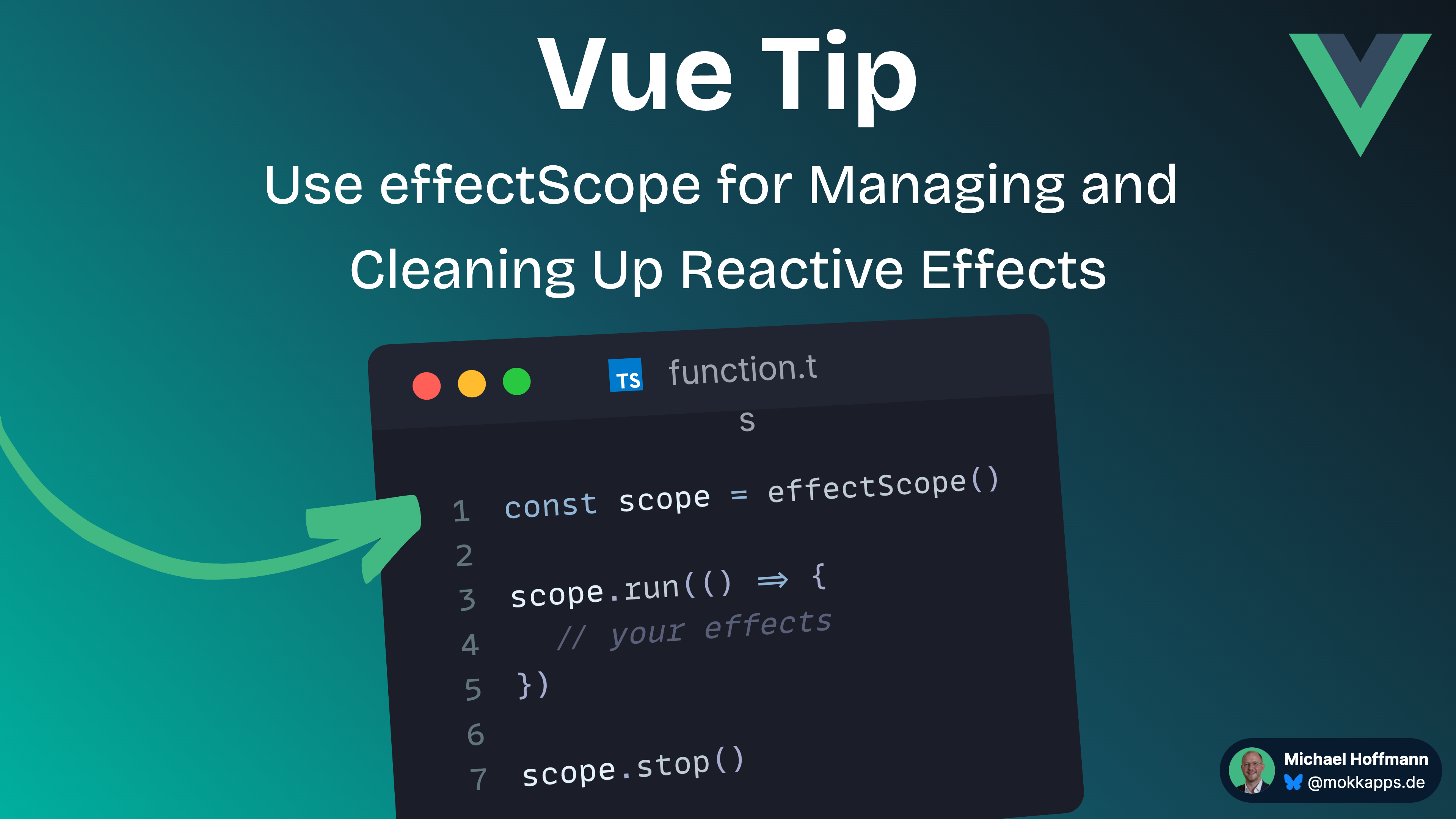 Vue Tip: Use effectScope for Managing and Cleaning Up Reactive Effects Image